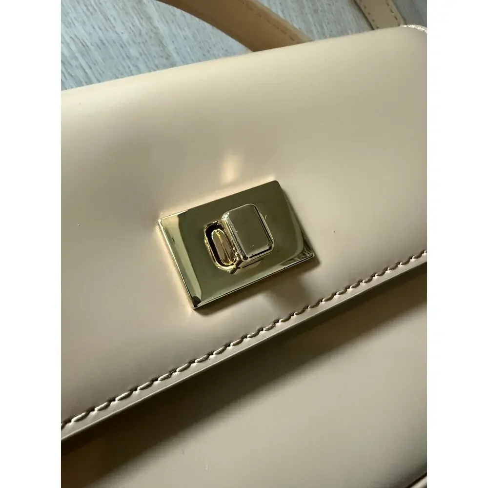 $178 New J Crew Leather Edie Top Handle Bag - Honey Brown - Picture 15 of 16